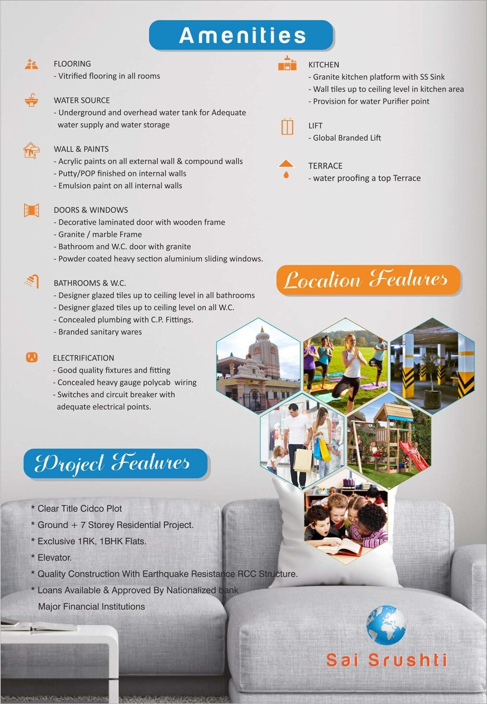 Ashtavinayak Sai Shrushti Amenities-Features