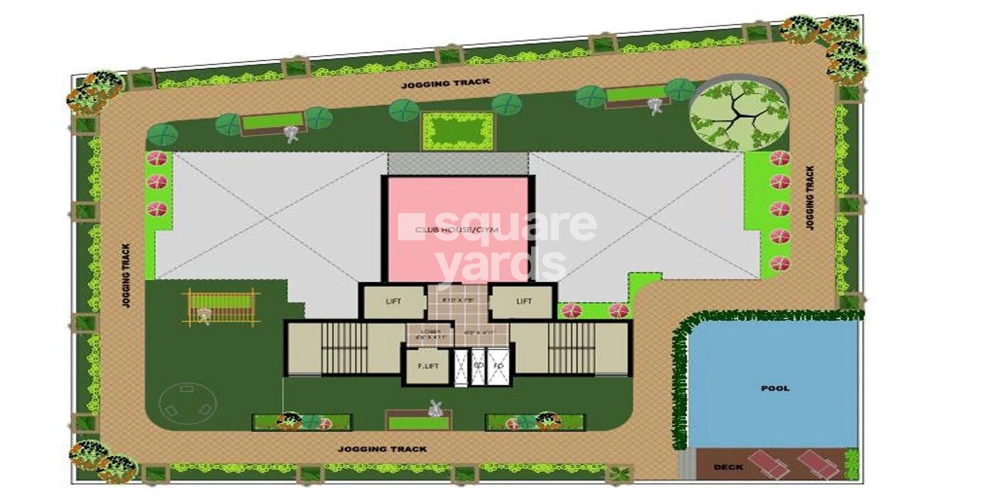 Bhagwati-Luxuria_an animated picture of a building with a cartoon character on it