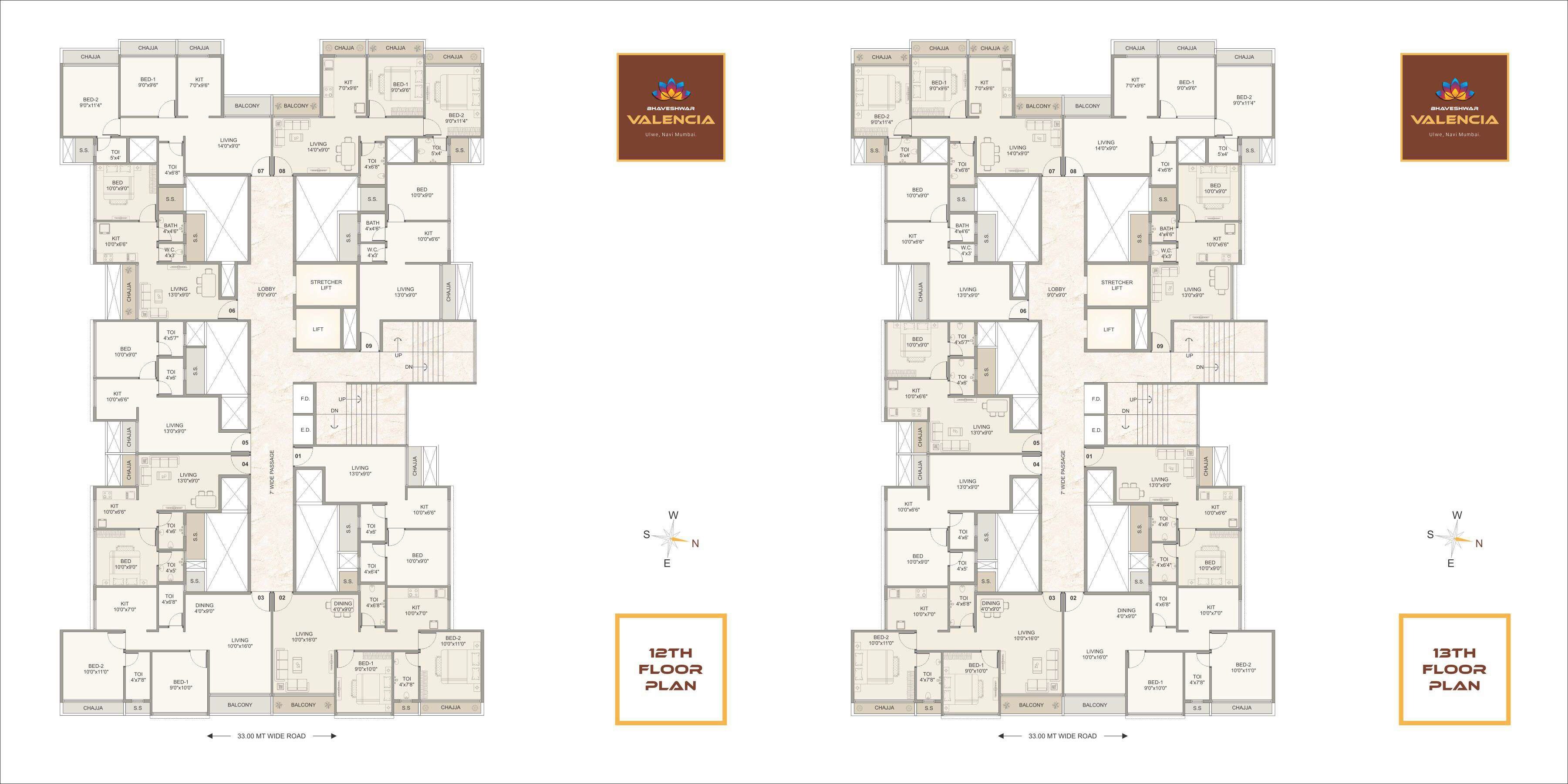 Bhaveshwar Valencia Floor Plans