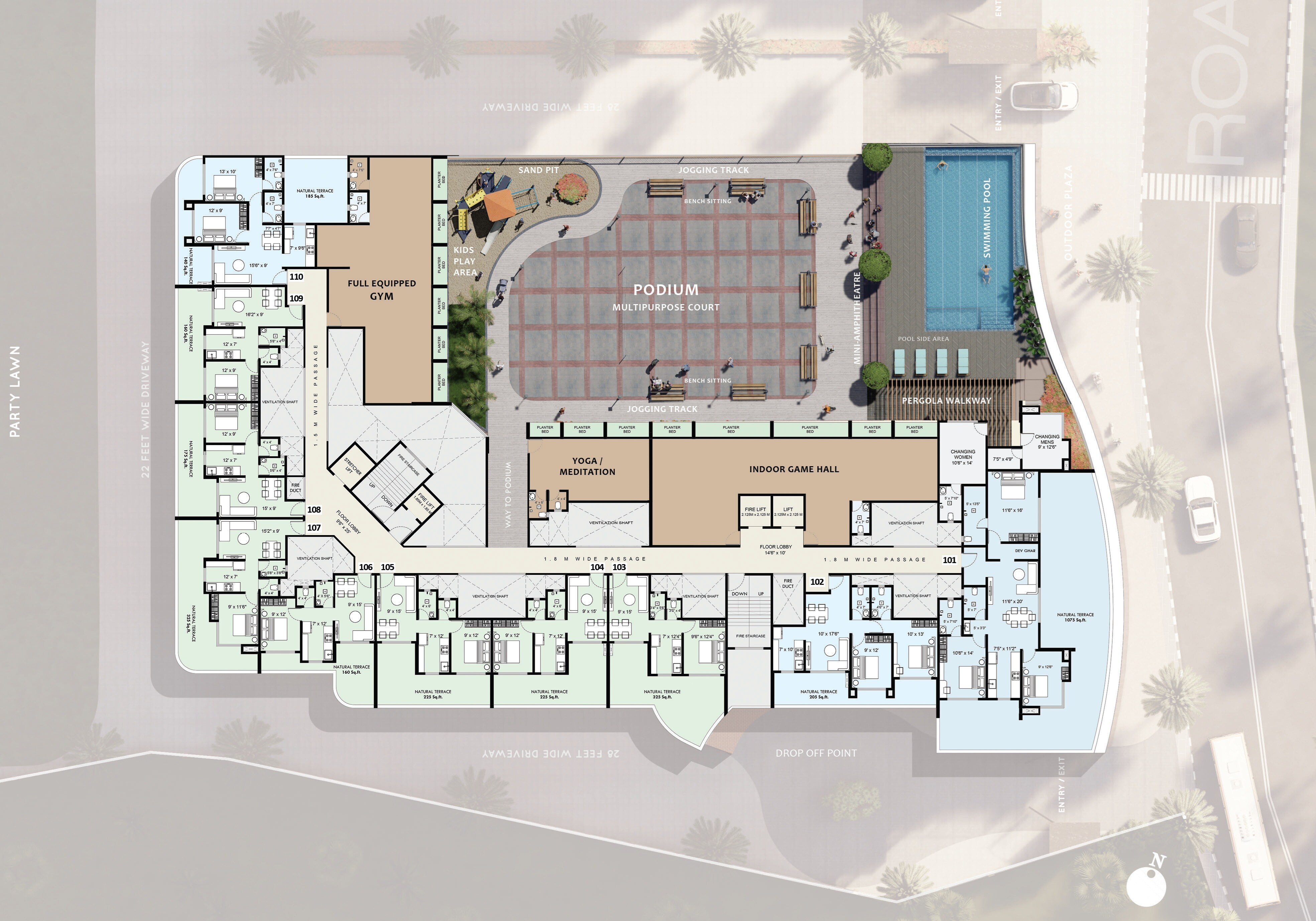 Dbafna One Floor Plans