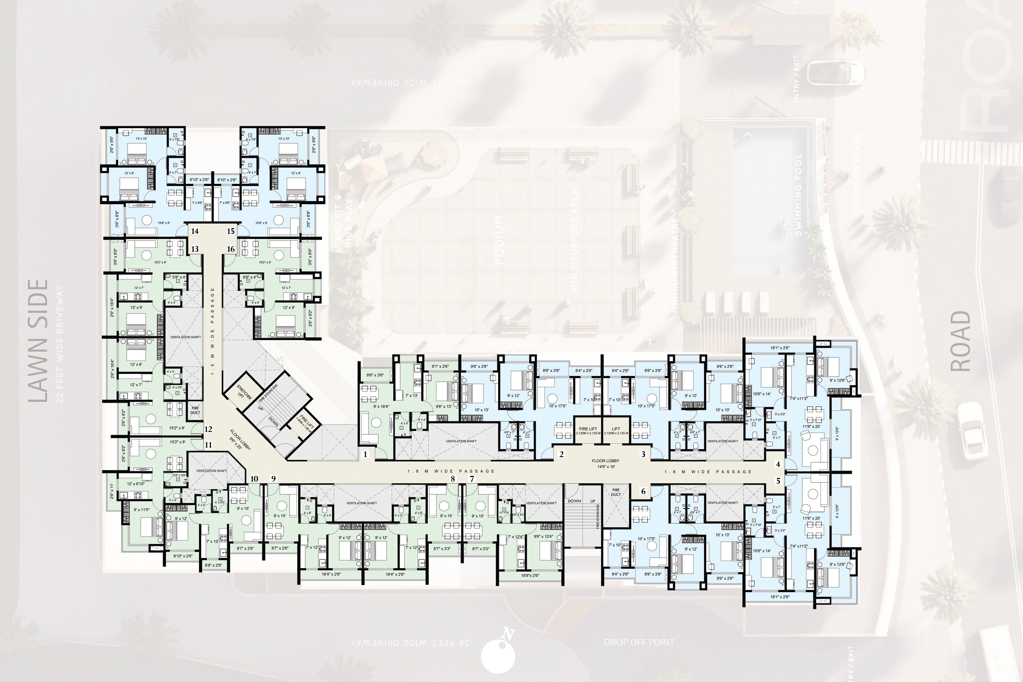 Dbafna One Floor Plans