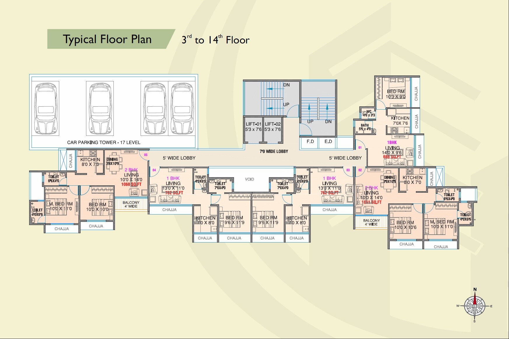 DDSR Heights Floor Plans