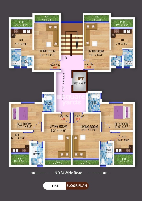 Farmdean Prakash Residency Floor Plans