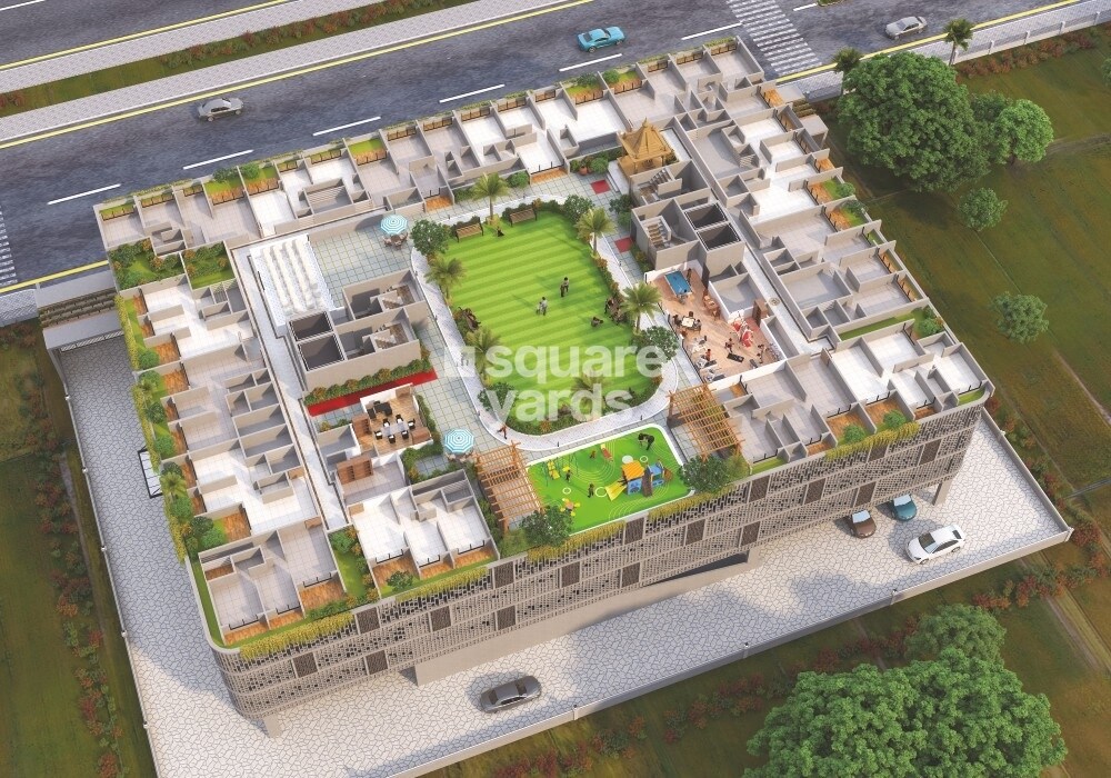 Girija-Sky-Empire_an aerial view of a large city with a large building