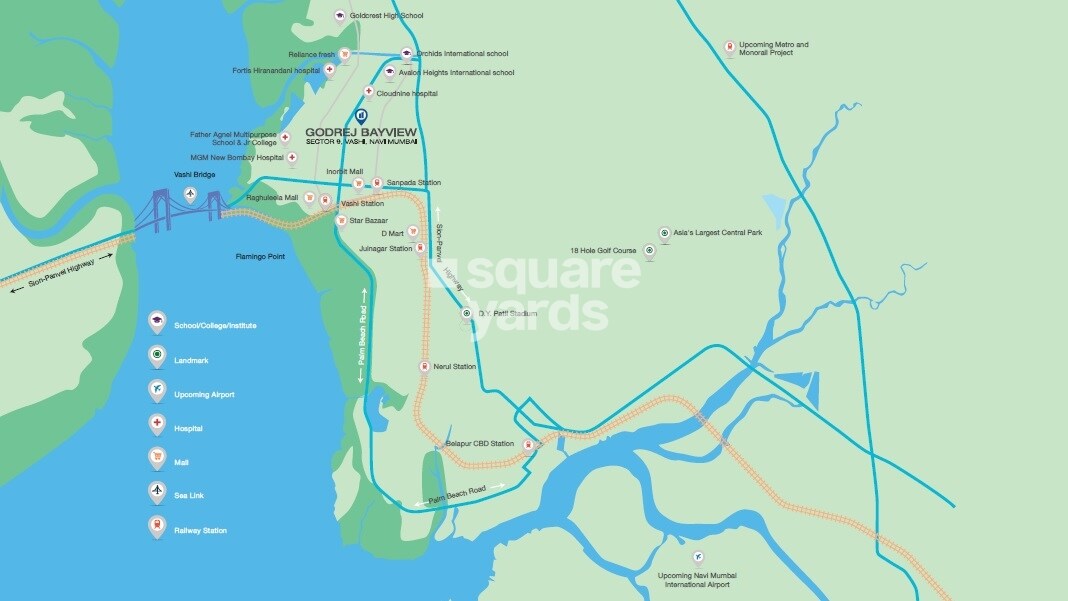 Godrej Bayview Vashi Location Image