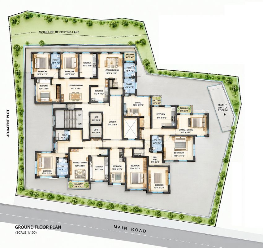 Gopi Bhide Residency Floor Plans