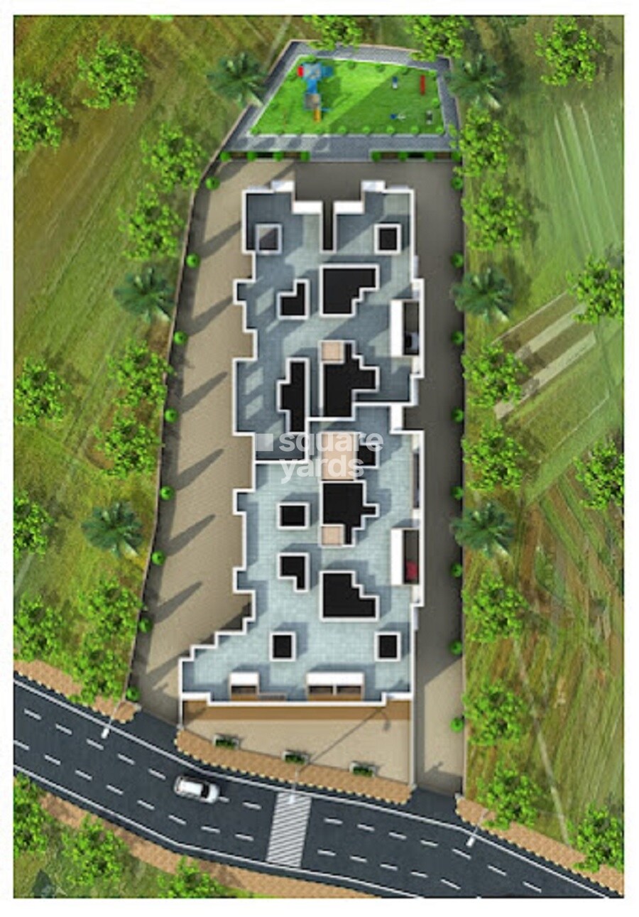 Gurukrupa-One_an aerial view of a train on a track