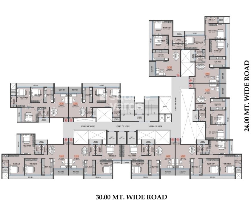 Hitech Crystal Corner Floor Plans 1