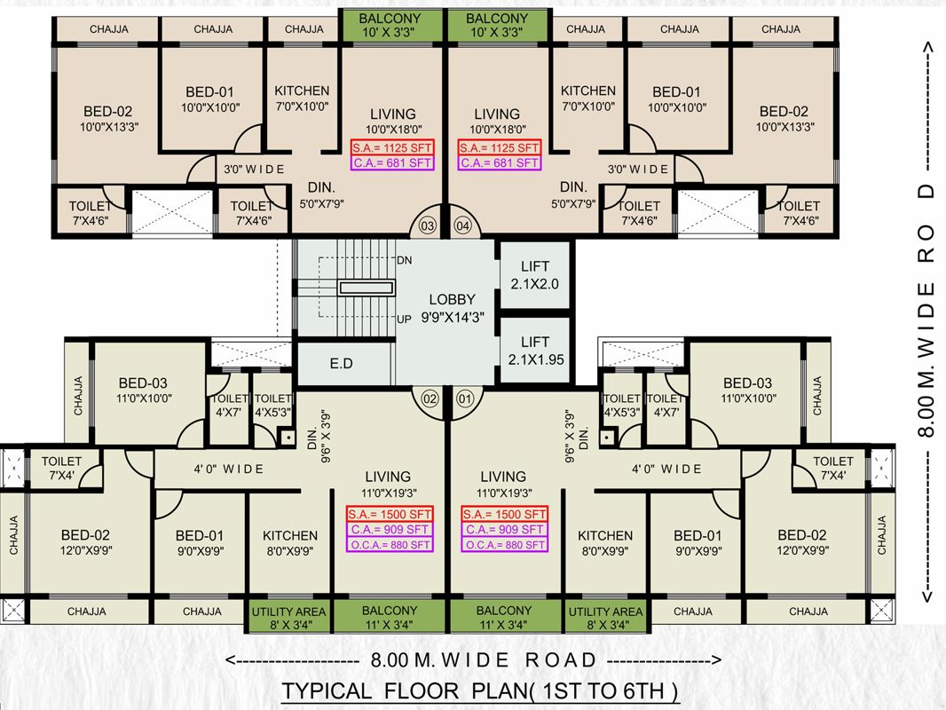 JB Vidyut CHS Floor Plans