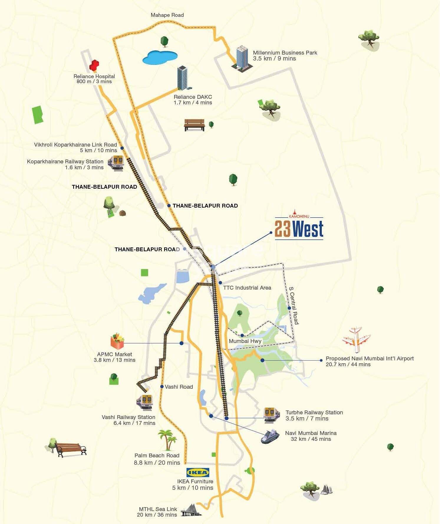 Kamdhenu 23 West Location Image