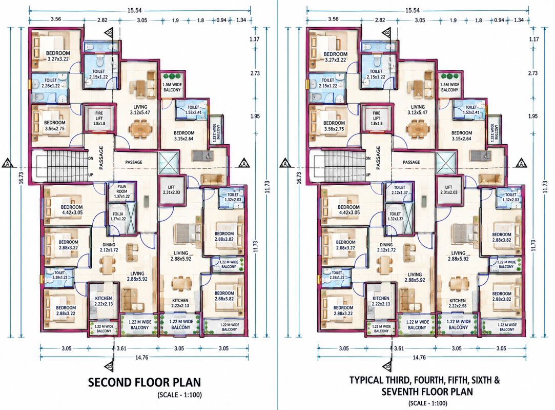KP Vimal Heights Floor Plans