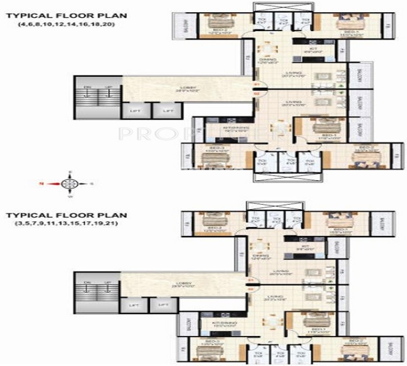 Krishna Apartments Kharghar Floor Plans