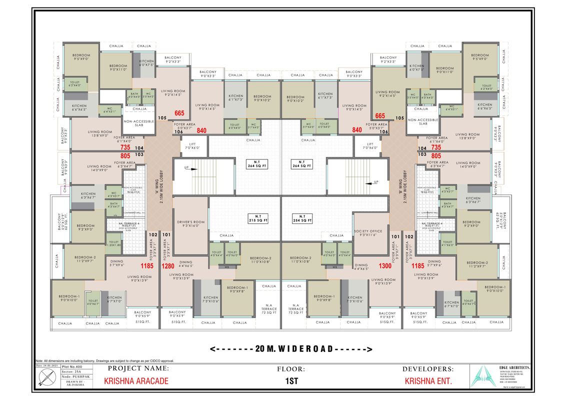 Krishna Arcade Wahal Floor Plans