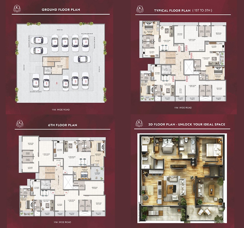 Krishna Aura Floor Plans