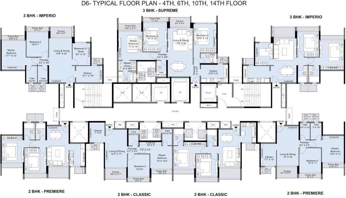 L And T Seawoods Residences Floor Plans 1