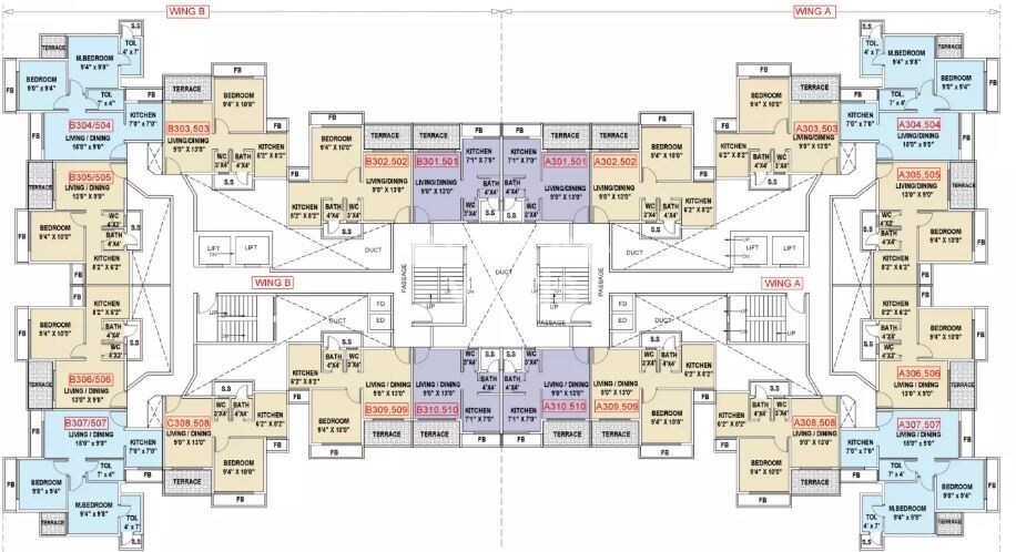 L K Damayanti Residency Floor Plans