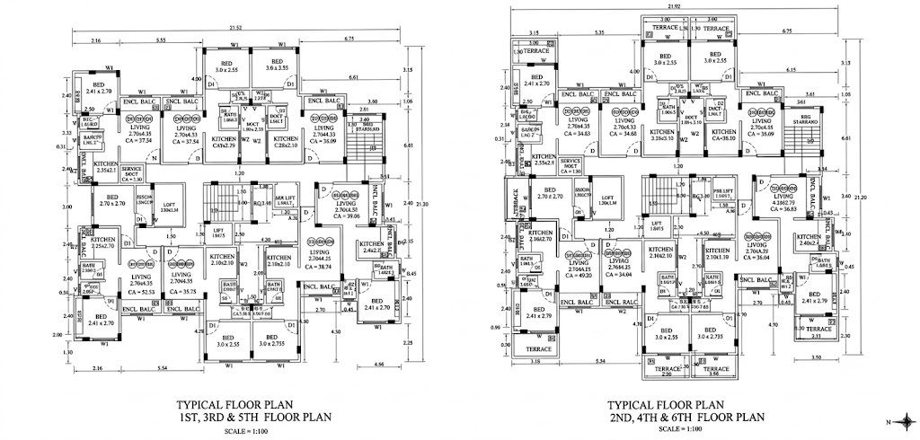 MAF Om Shanti Heights Floor Plans