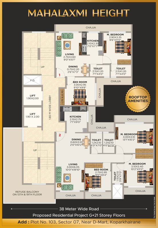 Mahalaxmi Heights Floor Plans
