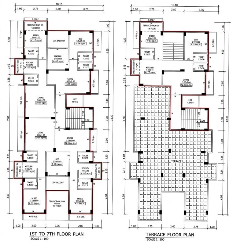 Mira Residency Floor Plans