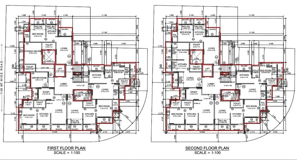 Navarang 7 Oak Apartments Floor Plans
