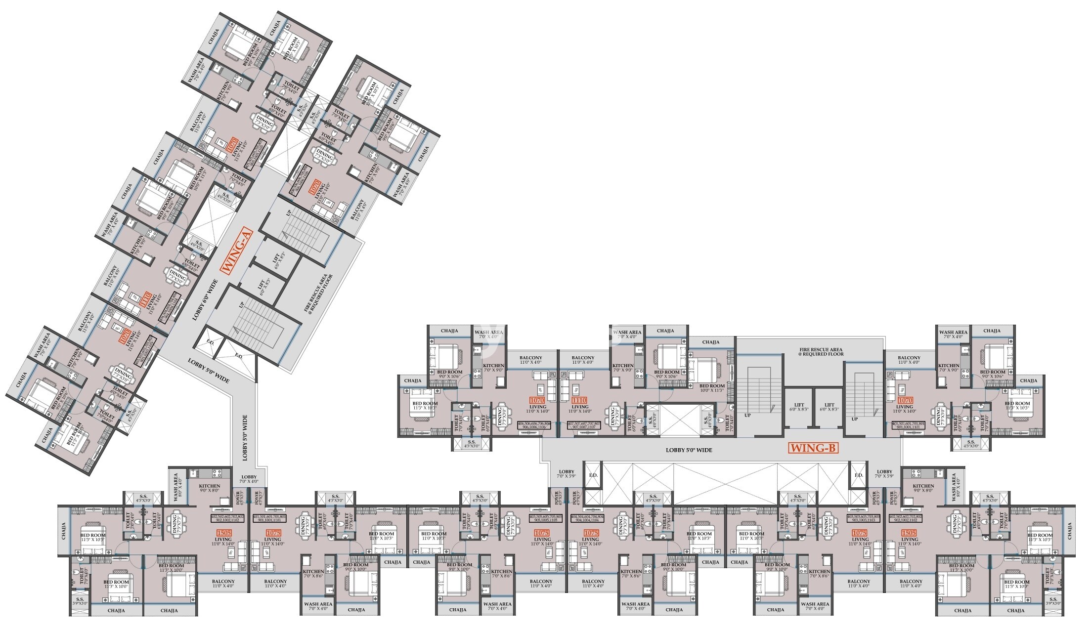 NMS One 8 One Floor Plans