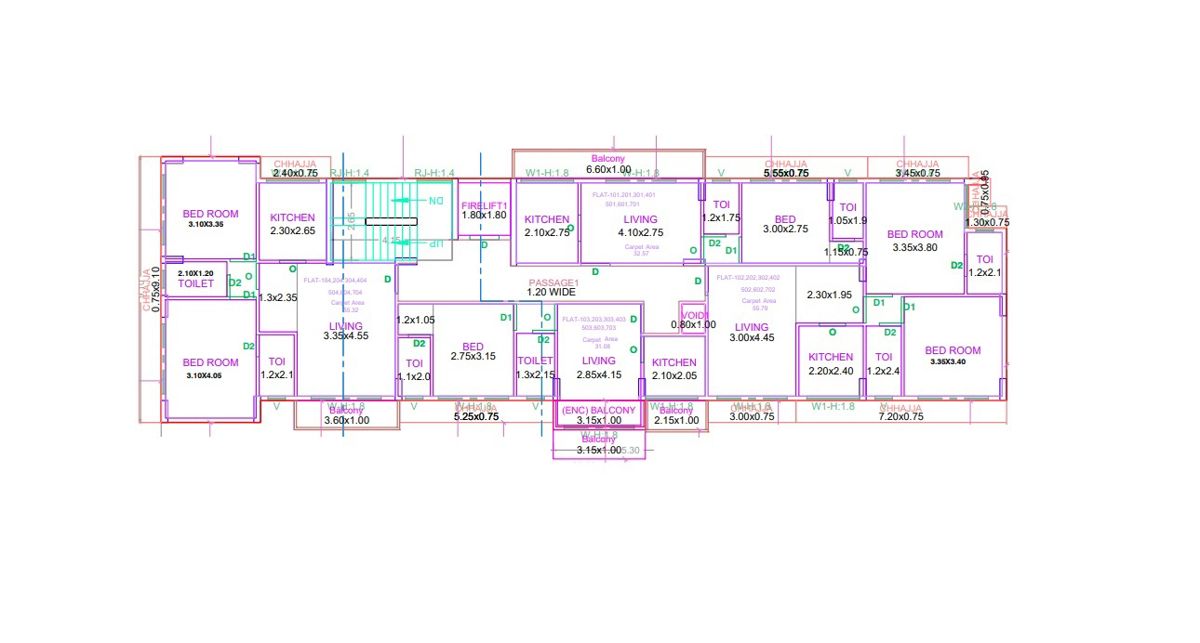 Om Sai Heights Floor Plans