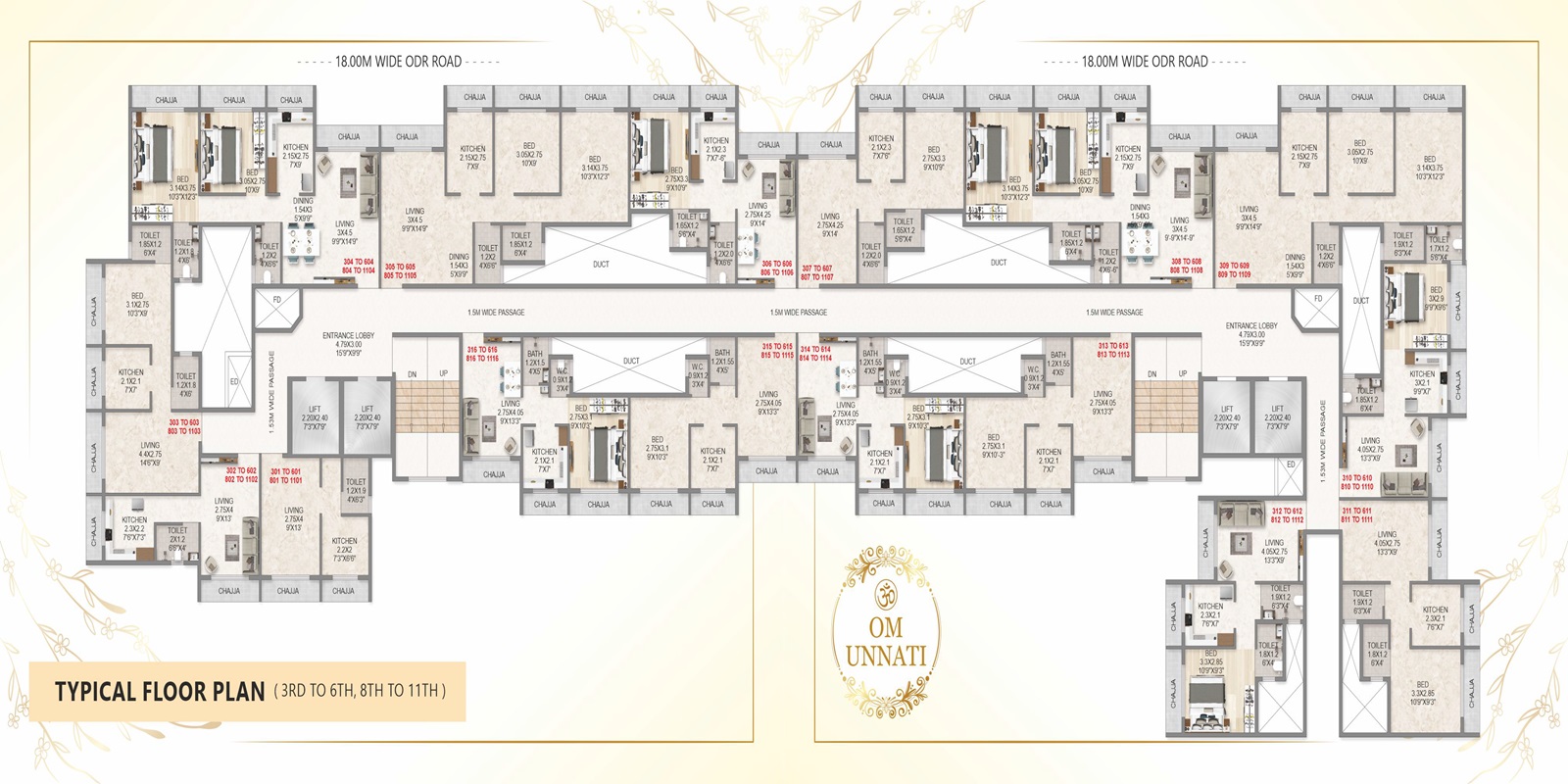 Om Unnati Floor Plans