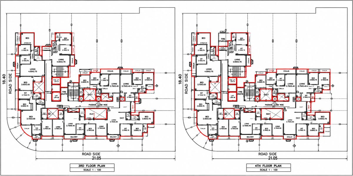 One Avenue Floor Plans