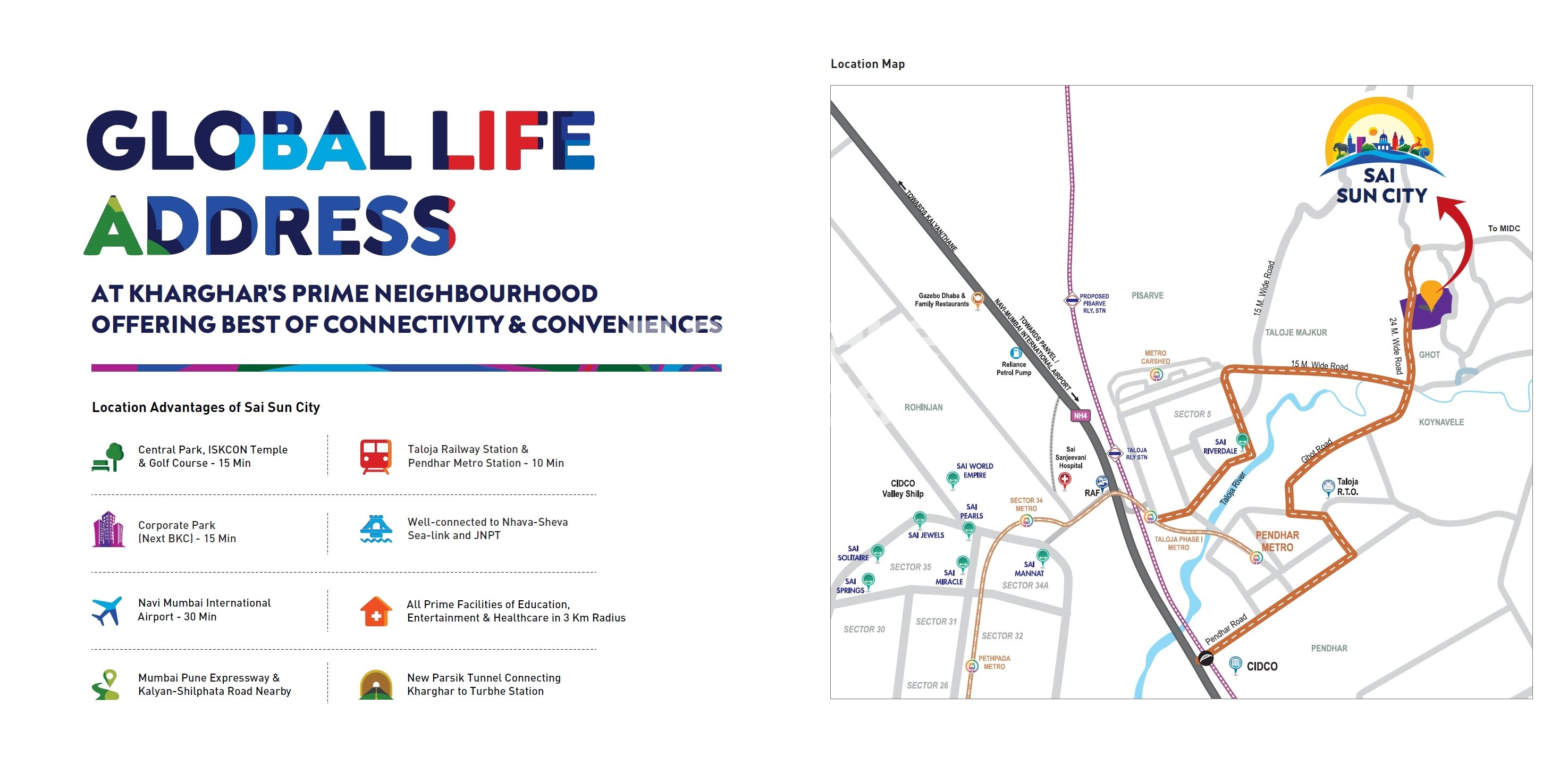 Paradise Sai Suncity Location Image