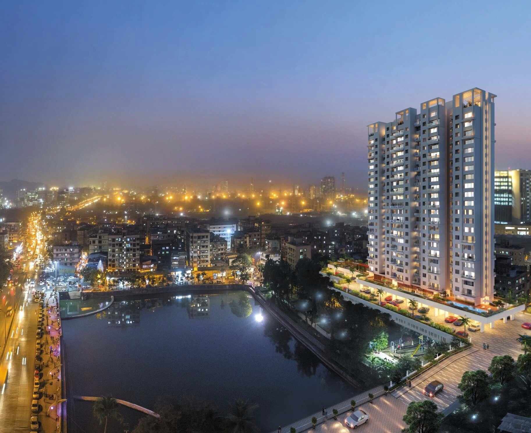 Parth Lakefront Apartment Exteriors 1