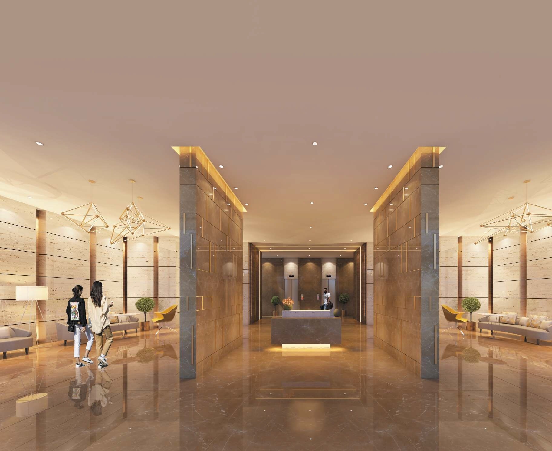 Parth Lakefront Lift Lobby Image