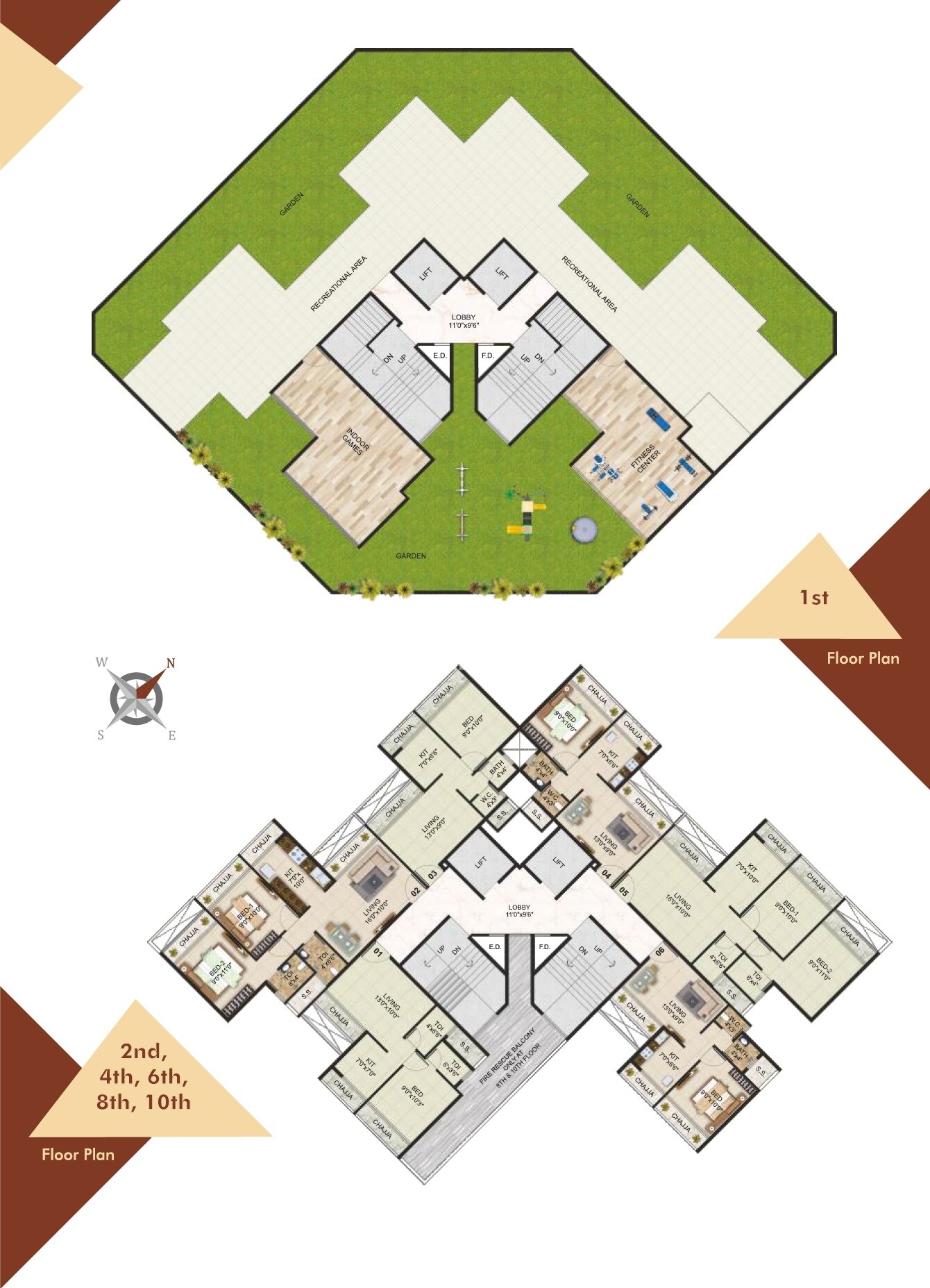 Planet Riverfront Floor Plans 1