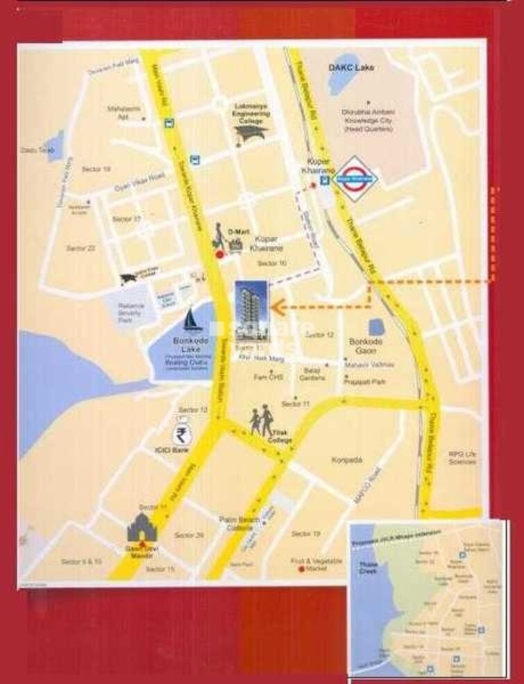 Pranjee Marina Kopar Khairane Location Image