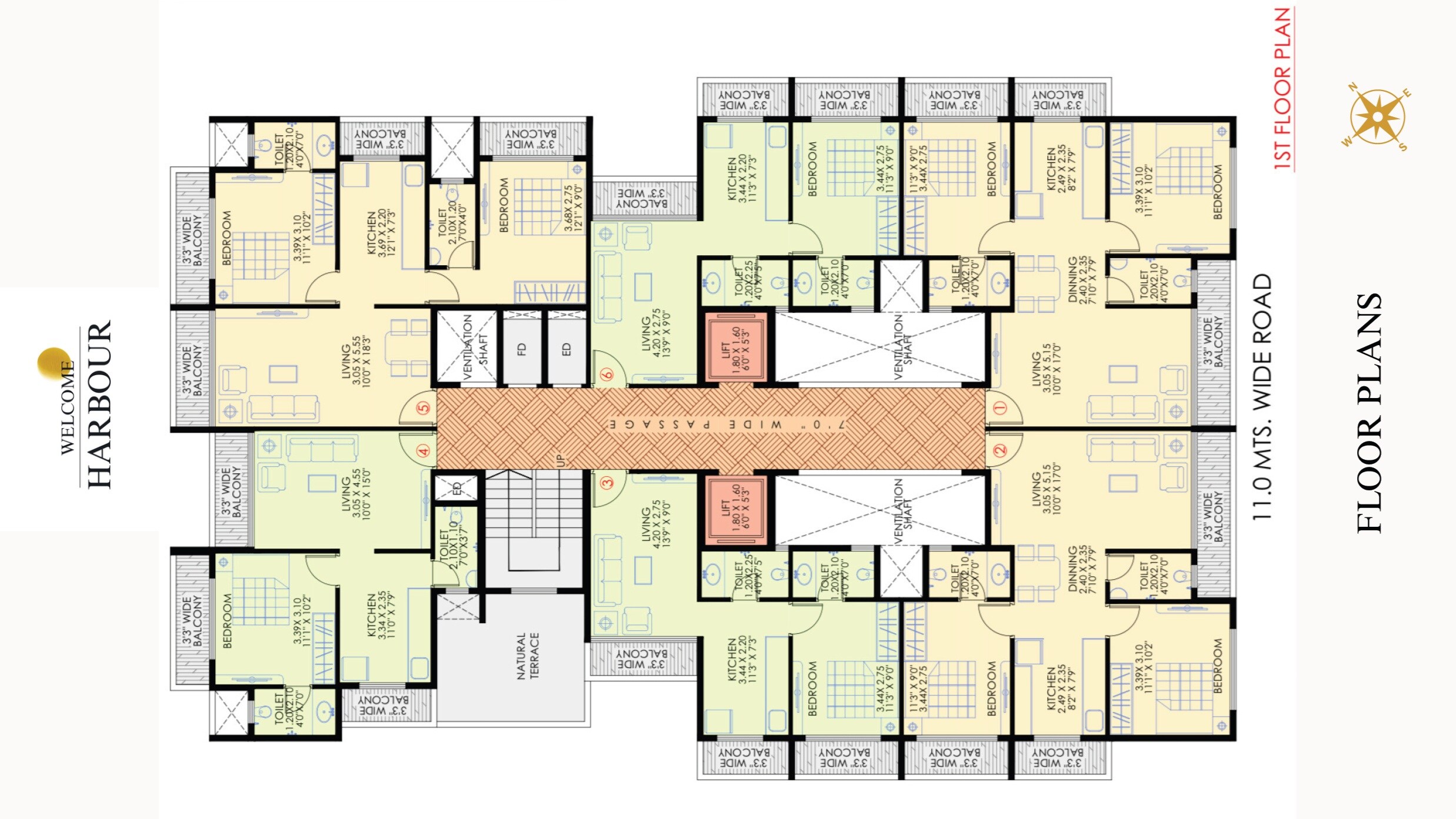 RK Welcome Harbour Floor Plans