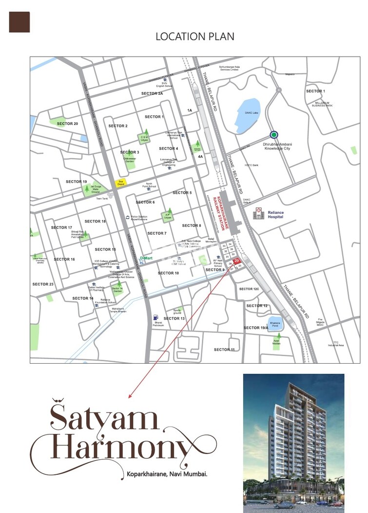Satyam Harmony Kopar Khairane Location Image