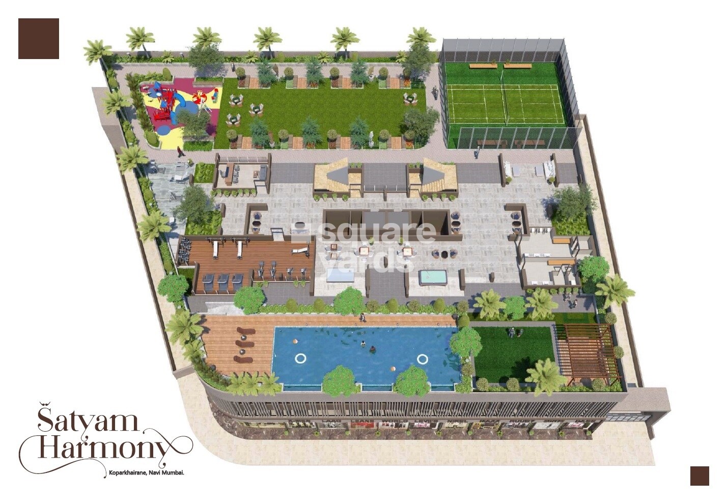 Satyam-Harmony-Kopar-Khairane_a small town with a large building