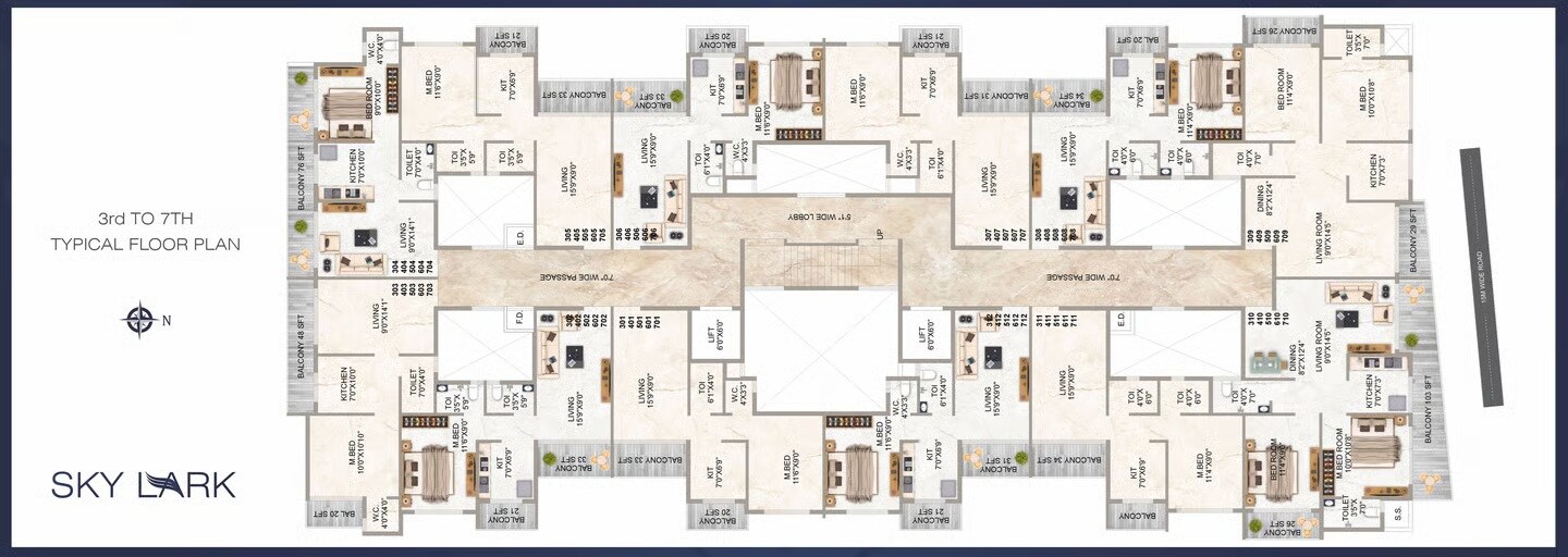 Satyam Sky Lark Floor Plans