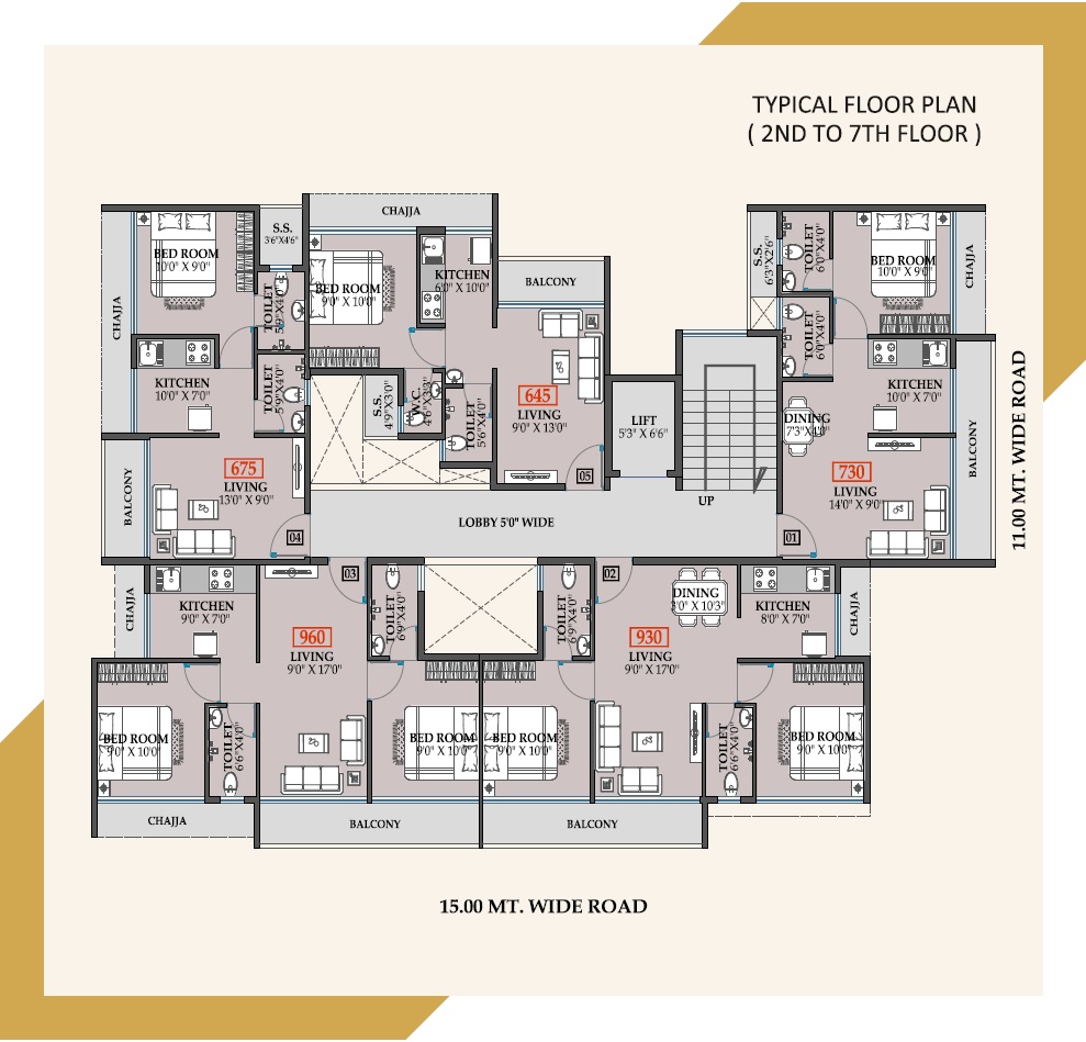 Shreeji Kuber Corner Floor Plans