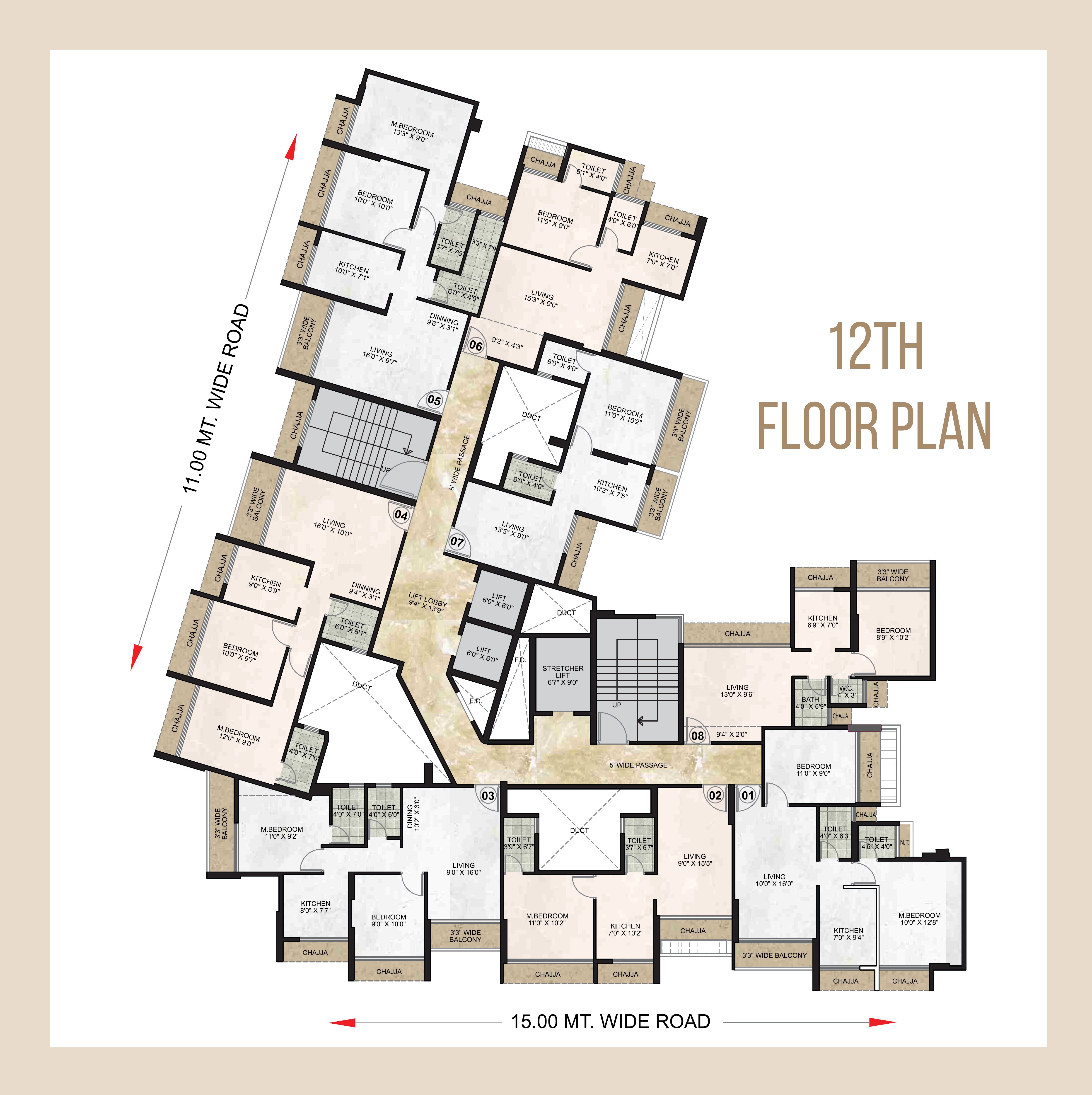 SK Residency Floor Plans 3