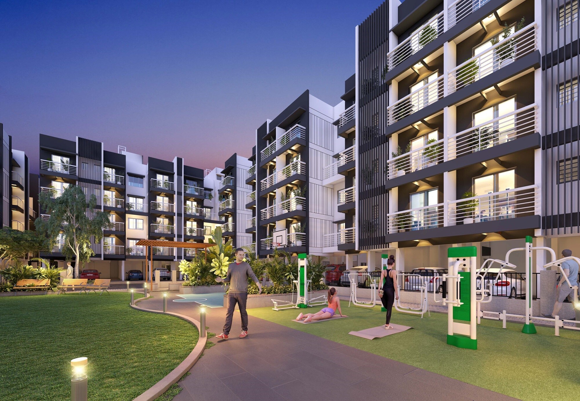 Space India Greens Apartment Exteriors