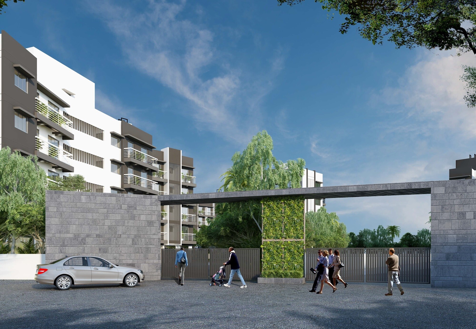 Space India Greens Entrance View