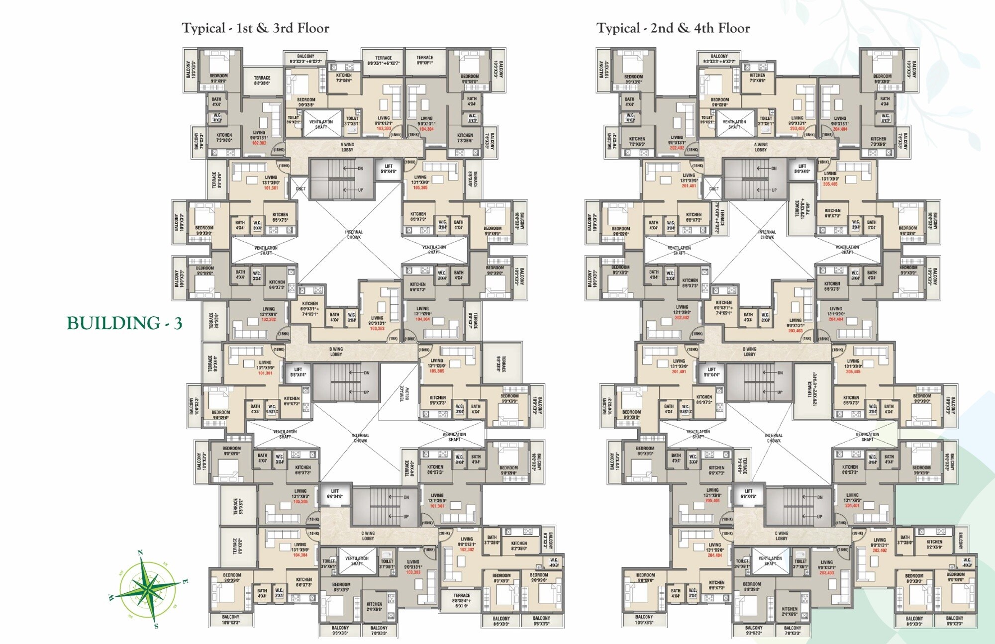 Space India Greens Floor Plans 1