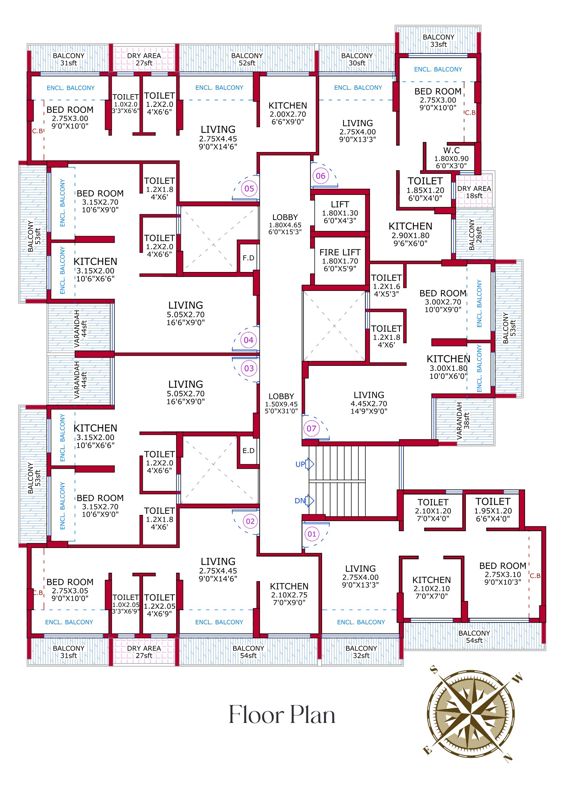SS Aura Residency Floor Plans