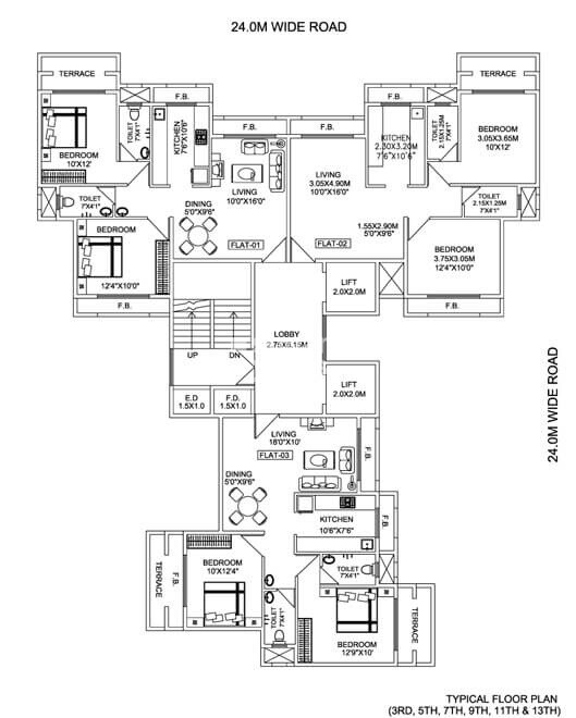 Tejas Heights Floor Plans 1
