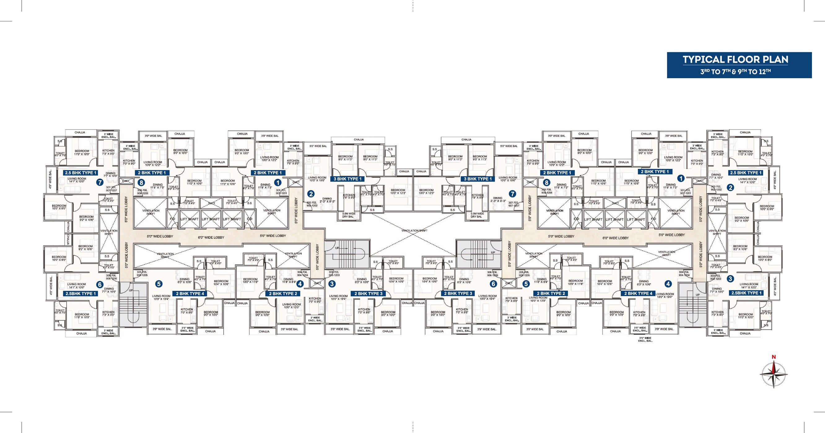 TPV Bharat Enclave Floor Plans