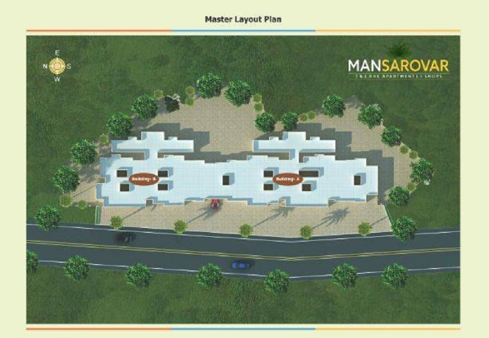 Uma-Mansarovar_an aerial view of a small town with a large building