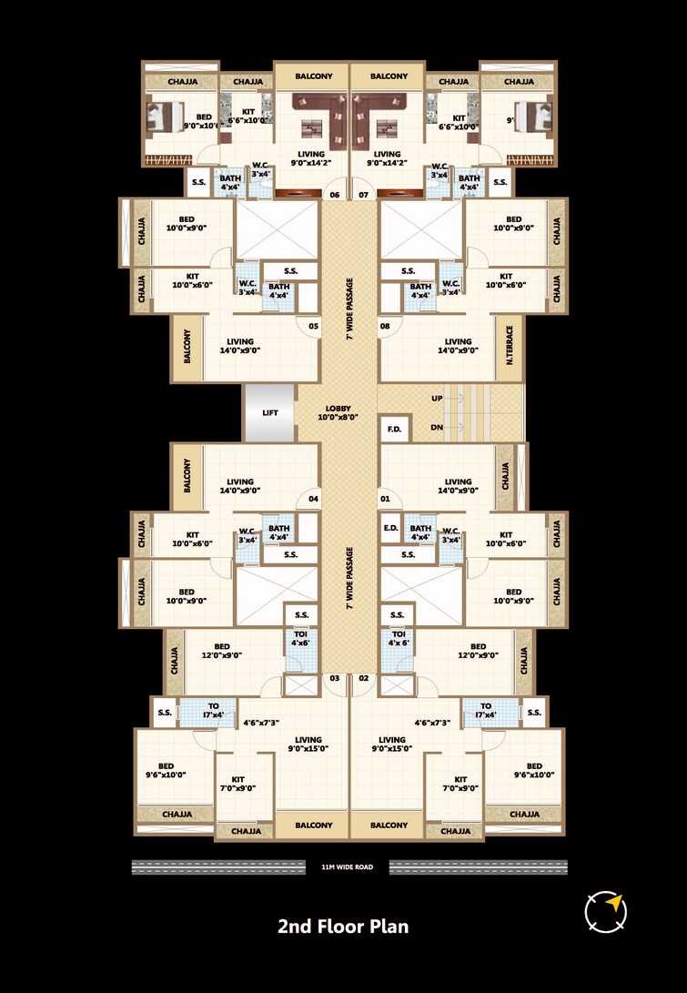 Uptown Bhaveshwar Oasis Floor Plans 3