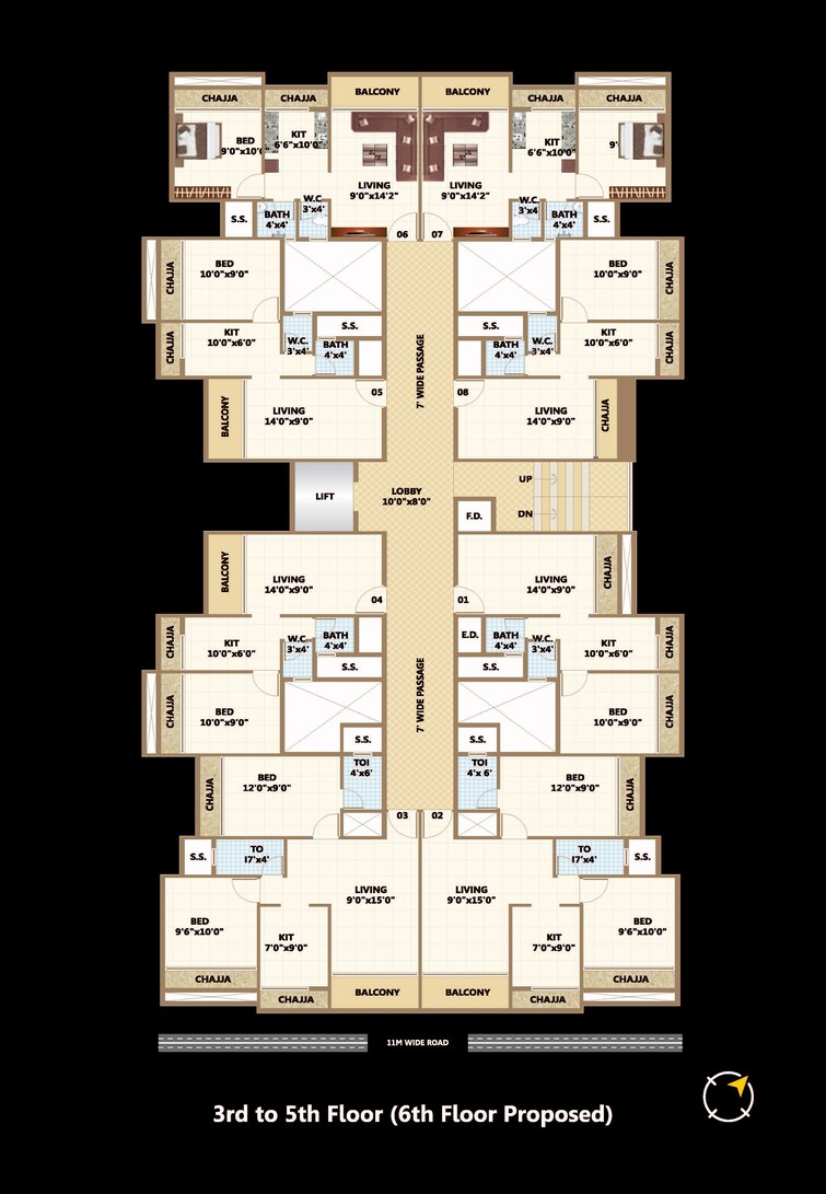 Uptown Bhaveshwar Oasis Floor Plans 4