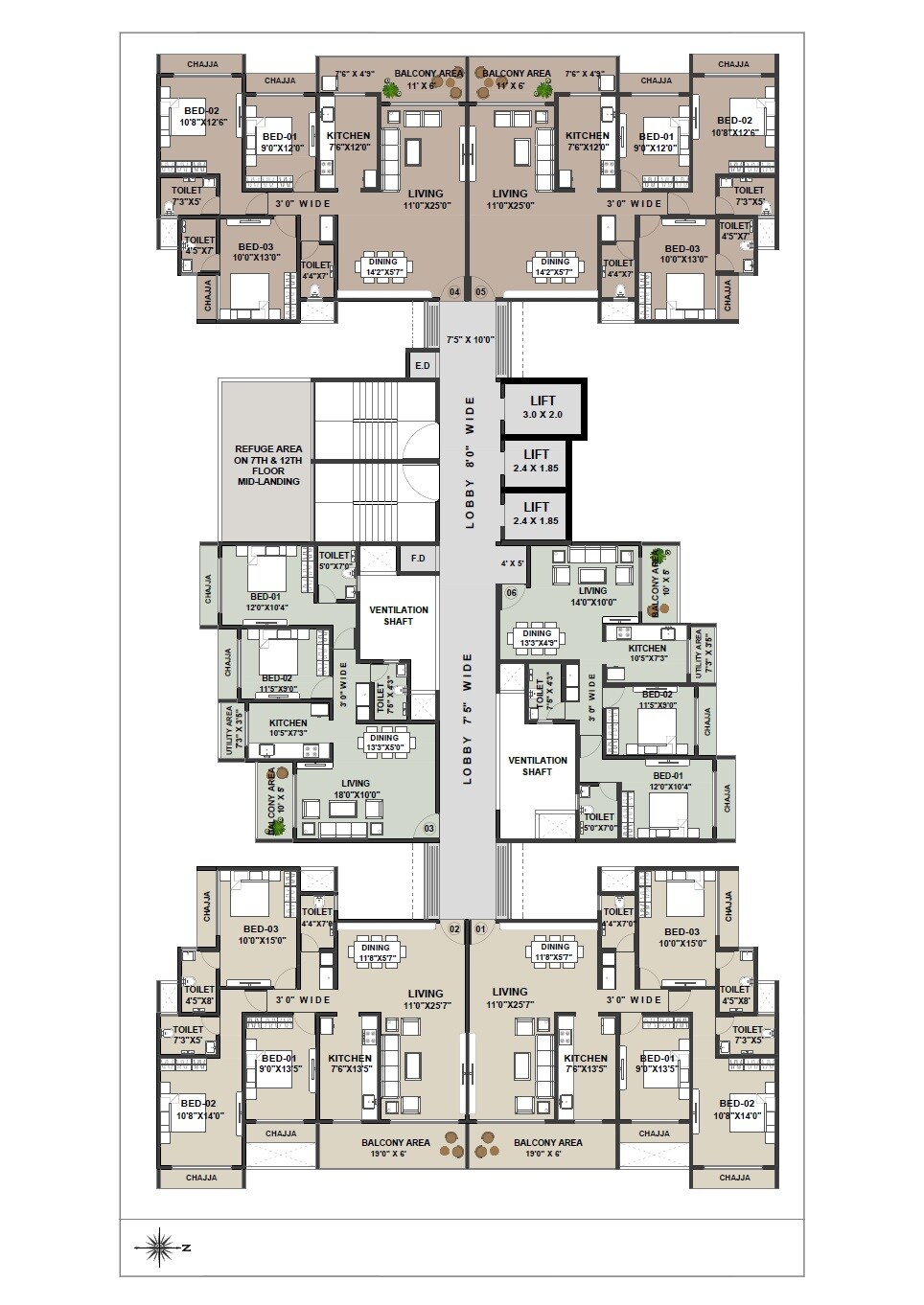 Varsha Balaji Sapphire Floor Plans
