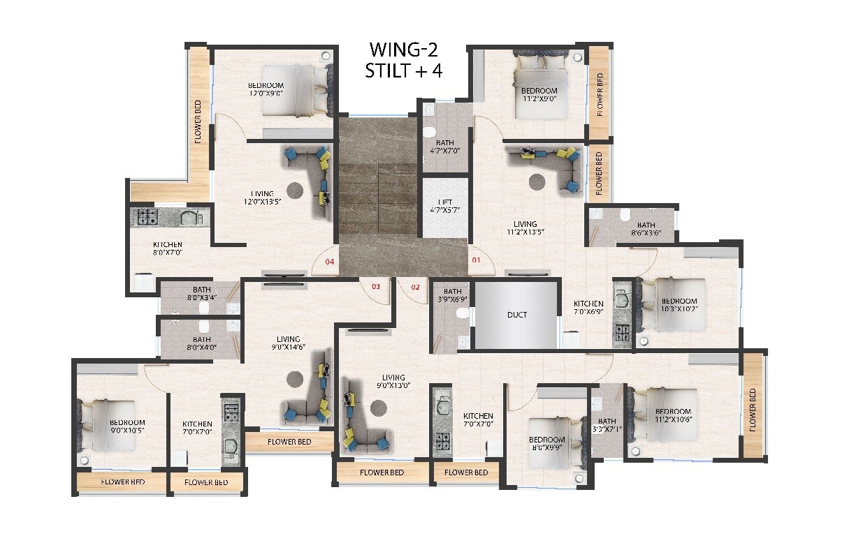 Vijay Hazare Heights Floor Plans